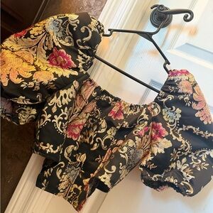 Floral Puff Sleeve Top